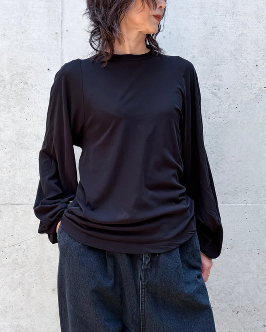 CINOH / SHEF DESIGN-SLEEVE TEE / BLACK / F-40-008
