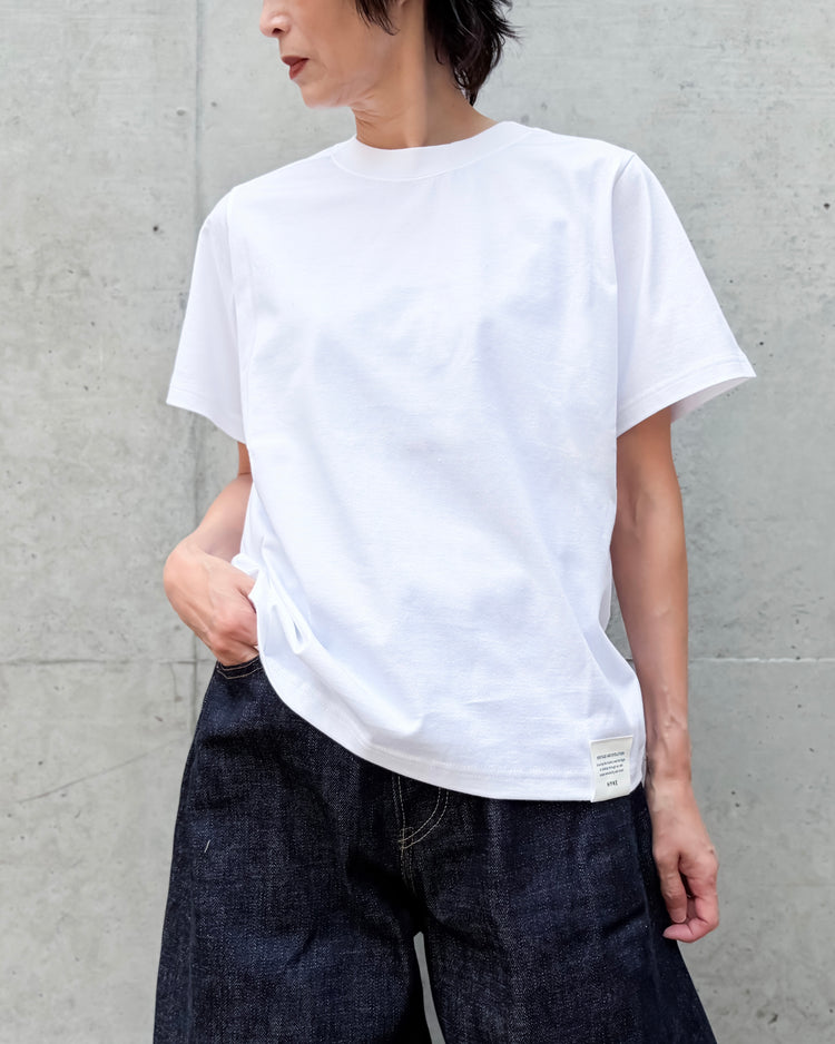 HYKE / SHORT-SLV TEE（6.5OZ） / WHITE / 12452