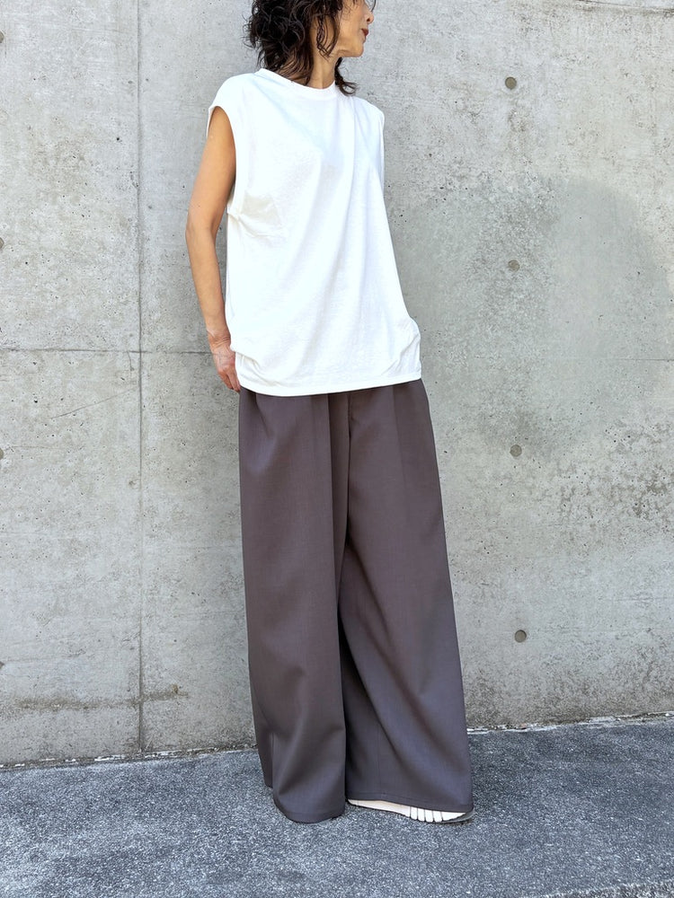 INSCRIRE / Raffi Gauze Sleeveless Teet / WHITE / I26SSCUT11
