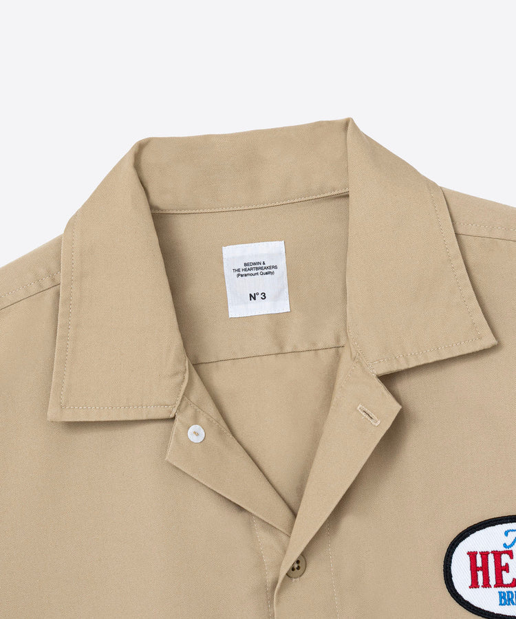 BEDWIN & THE HEARTBREAKERS / S/S WORK SHIRT "BOB" / BEIGE・26SB1760