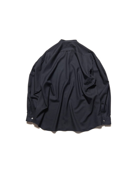 SOPHNET. / WASHBLE WOOL BAND COLLAR SHIRT / BLACK / SPNT-262020