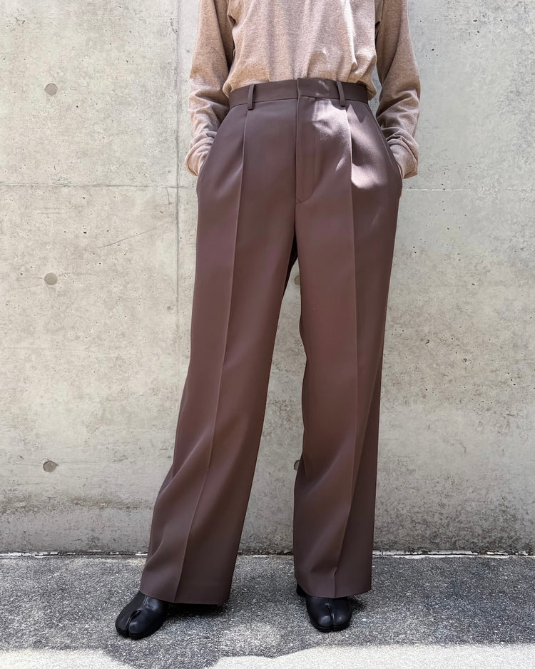AURALEE / LIGHT WOOL MAX GABARDINE TWO-TUCK SLACKS / DARK BROWN / A26AP06MG (コピー)