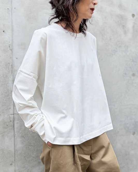 STUDIO NICHOLSON / LOOP LONG SLEEVE T-SHIRT / OPTIC WHITE