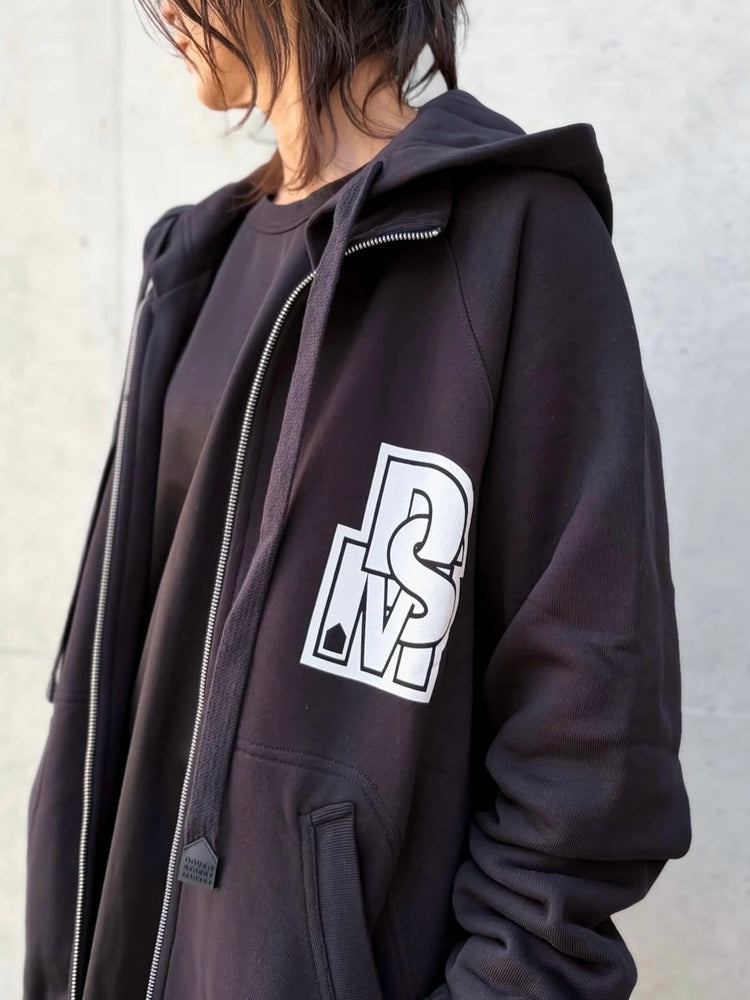 DSM kei ninomiya / Zipped Hoodie Cotton Back Pile Knit / Black / DSM01T005 /