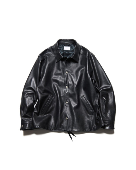 SOPHNET. / LEATHER COACH BLOUSON / BLACK / SPNT-262029