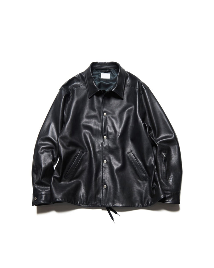 SOPHNET. / LEATHER COACH BLOUSON / BLACK / SPNT-262029