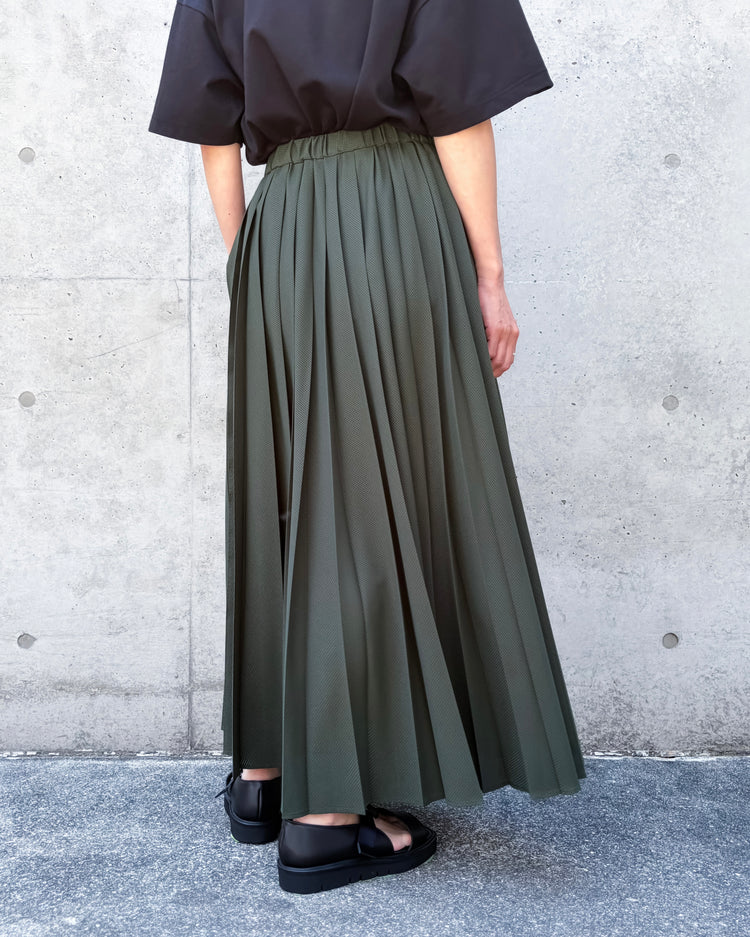 någonstans / pleats skirt  / Olive / 470JA431-0071
