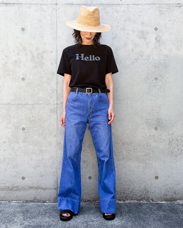 MADISONBLUE / BAGGY FLARE PANTS DENIM / BLUE / MB261-3012