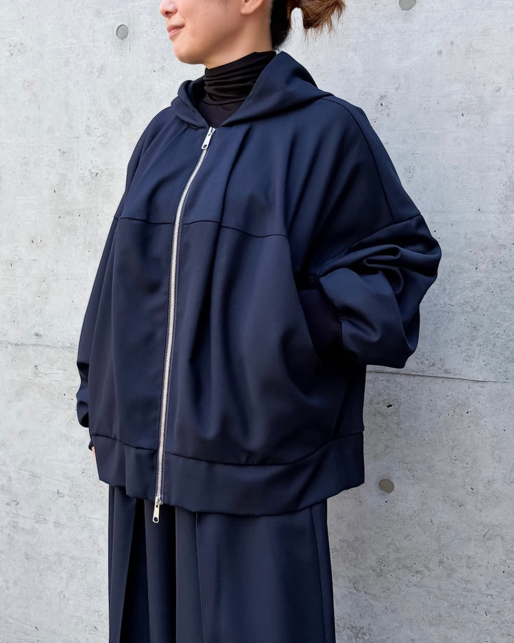 ENFÖLD / STTRUCTURED HOODIE / Dark Navy / 300JA230-2311