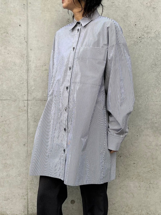 någonstans / over flare shirt   / BLACK / 470JS830-0191