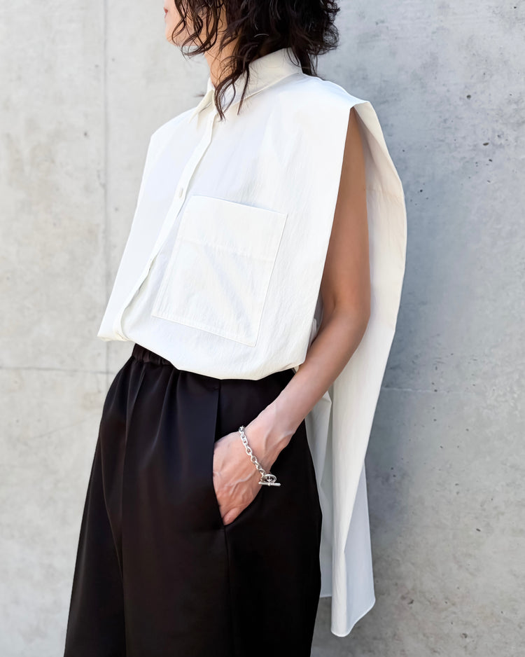 någonstans / no-sleeves big shirt / salt / 470JA830-0031