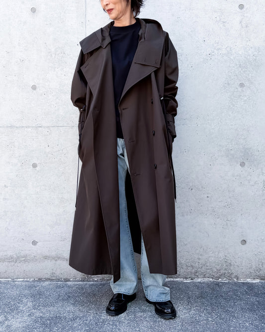 VACHEMENT / Taffeta Trench Coat / Brown / VN-27-400