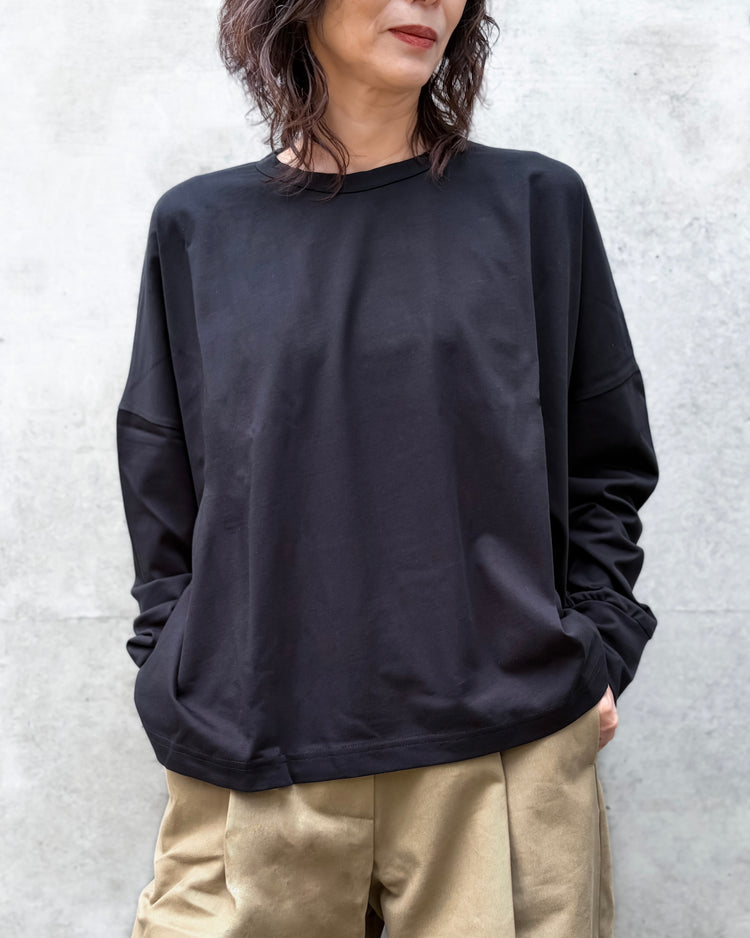 STUDIO NICHOLSON / LOOP LONG SLEEVE T-SHIRT / BLACK