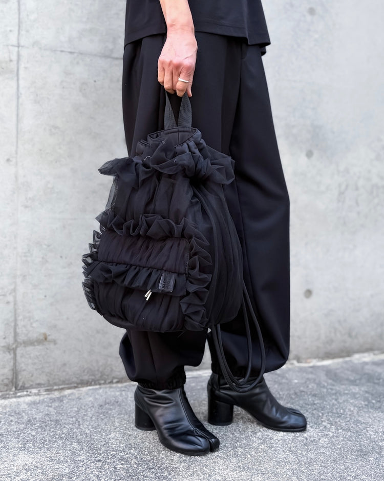 noir kei ninomiya / ナイロンチュール巾着リュックBAG / BLACK / 3A-K203