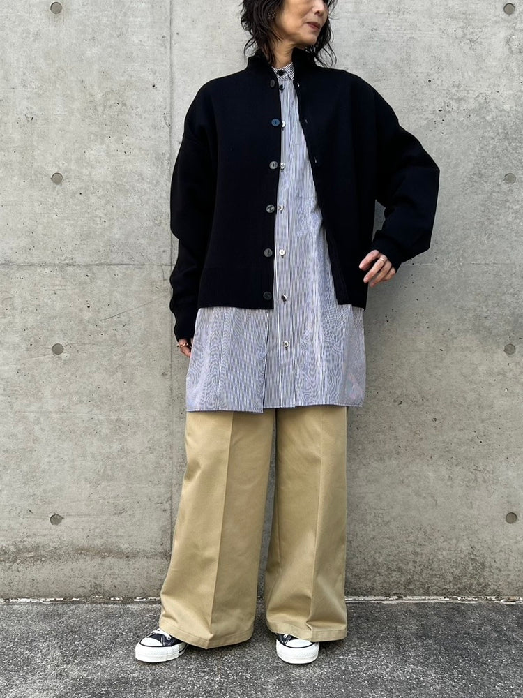 någonstans / stand cardigan  / Black / 470JS870-0281