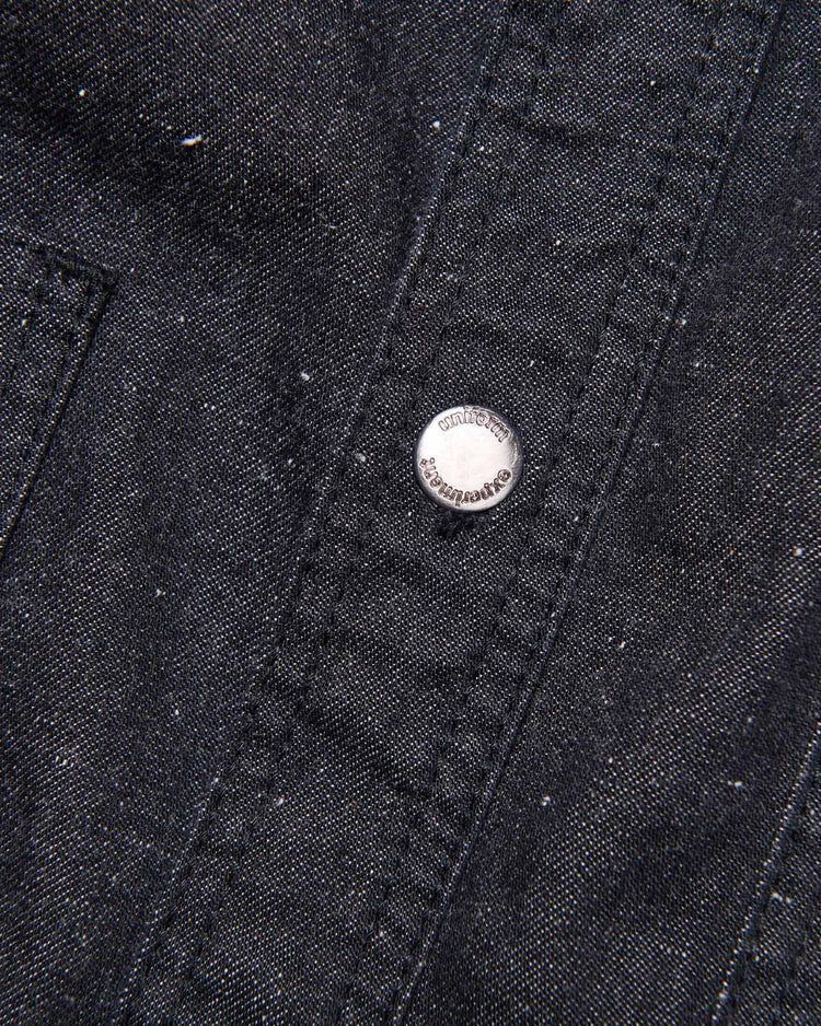 uniform expriment / NEP DENIM DOUBLE POCKET SHIRT / BLACK / UE- 262028