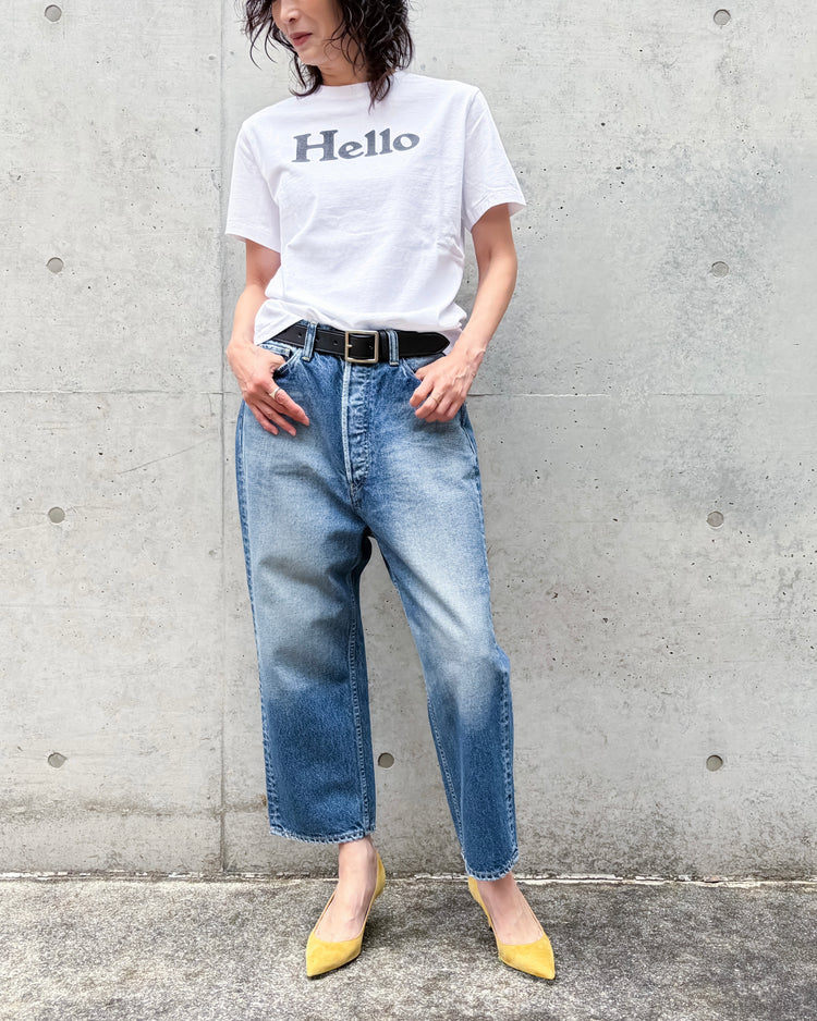 MADISONBLUE / HELLO CREW NECK TEE / WHITE / MB000-7001