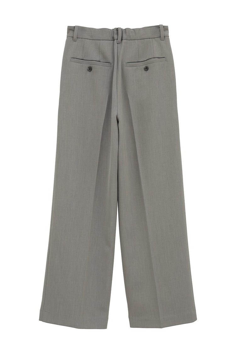 CLANE / 2WAY TUCK STRAIGHT PANTS / GRAY / 10110-7033
