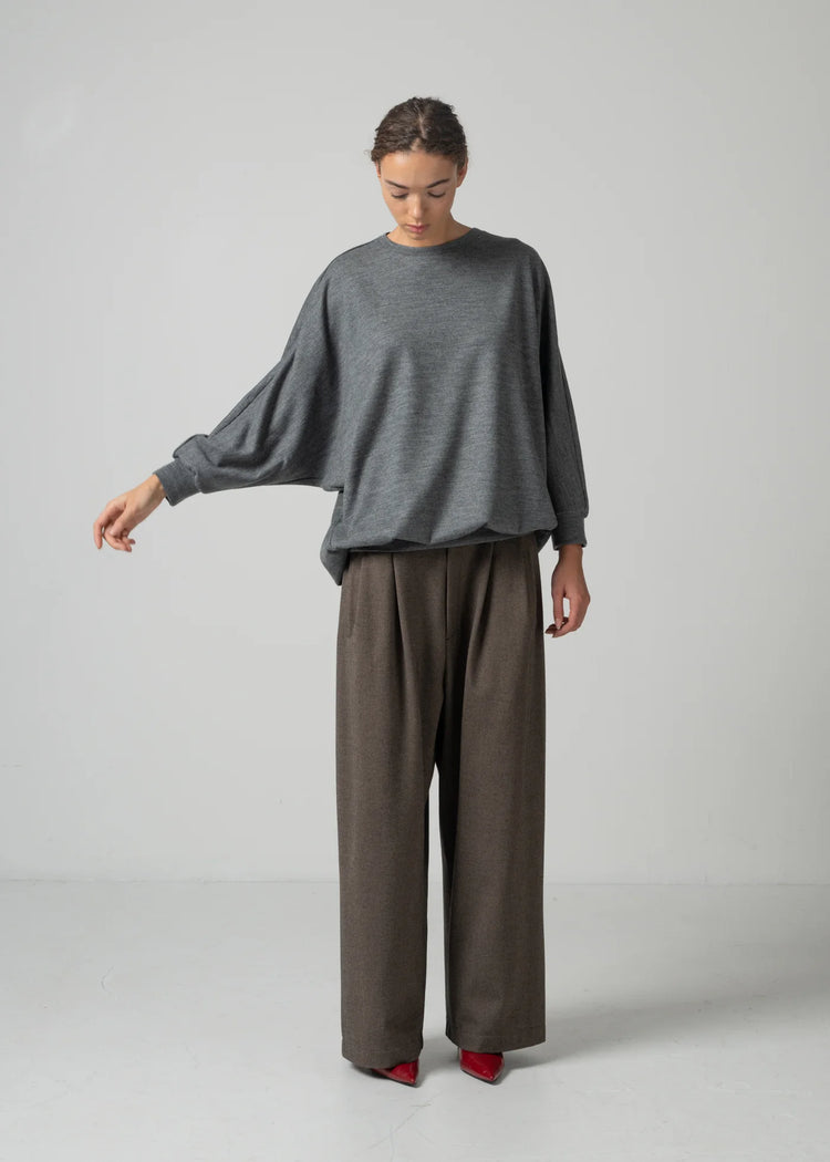 COGTHEBIGSMOKE / ONIX CREW NECK TOP / CHARCOAL