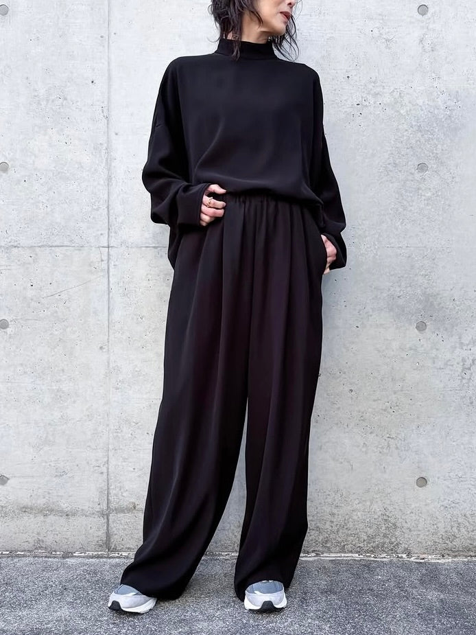 ENFÖLD / TAPERED WIDE PANTS / D.NAVY/ 300JS231-0111