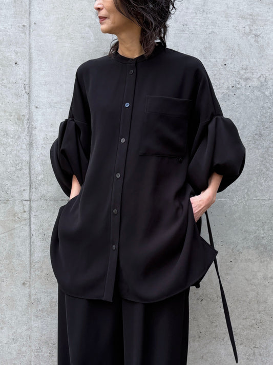 ENFÖLD / MANY-STYLE OVER SHIRT / BLACK / 300JS430-1081