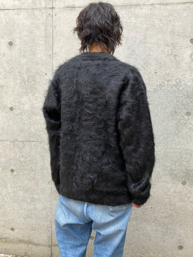 BLAMINK /  7G カシミアファーVネックニットカーディガン / BLACK / 7915-2-000000