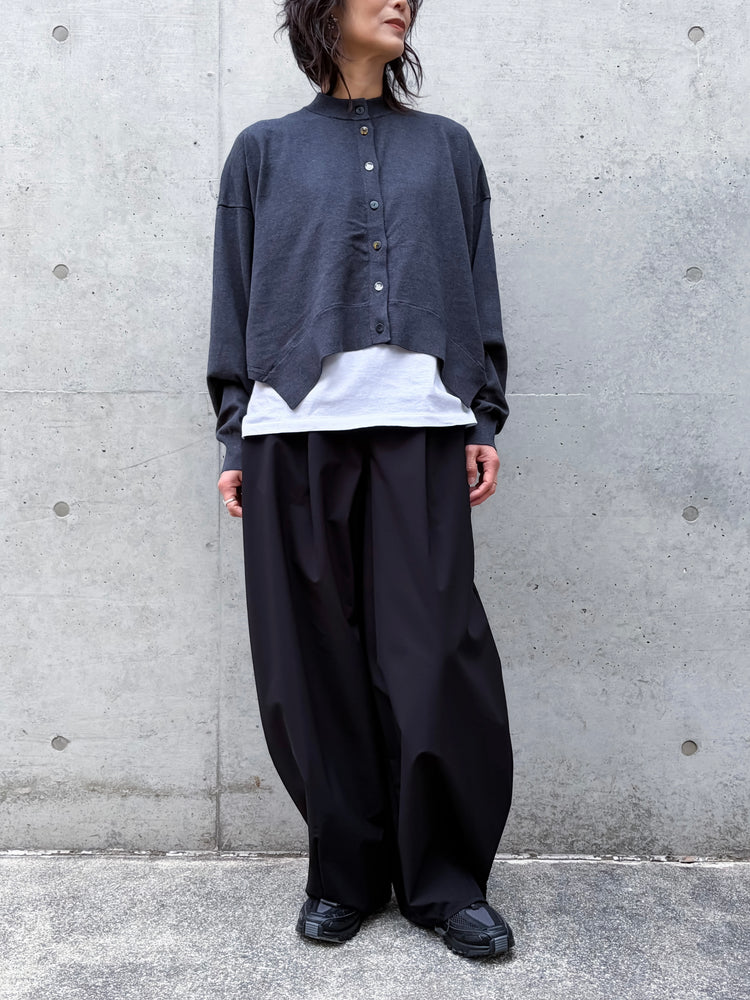 ENFÖLD / HIGH-NECK CARDIGAN / C.GRY / 300JS270-0301