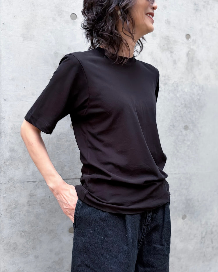 CINOH / SHEF/COMPACT T-SHIRT / BLACK / E40-042