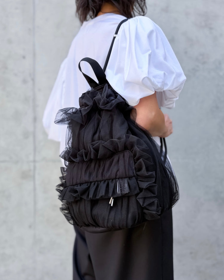 noir kei ninomiya / ナイロンチュール巾着リュックBAG / BLACK / 3A-K203