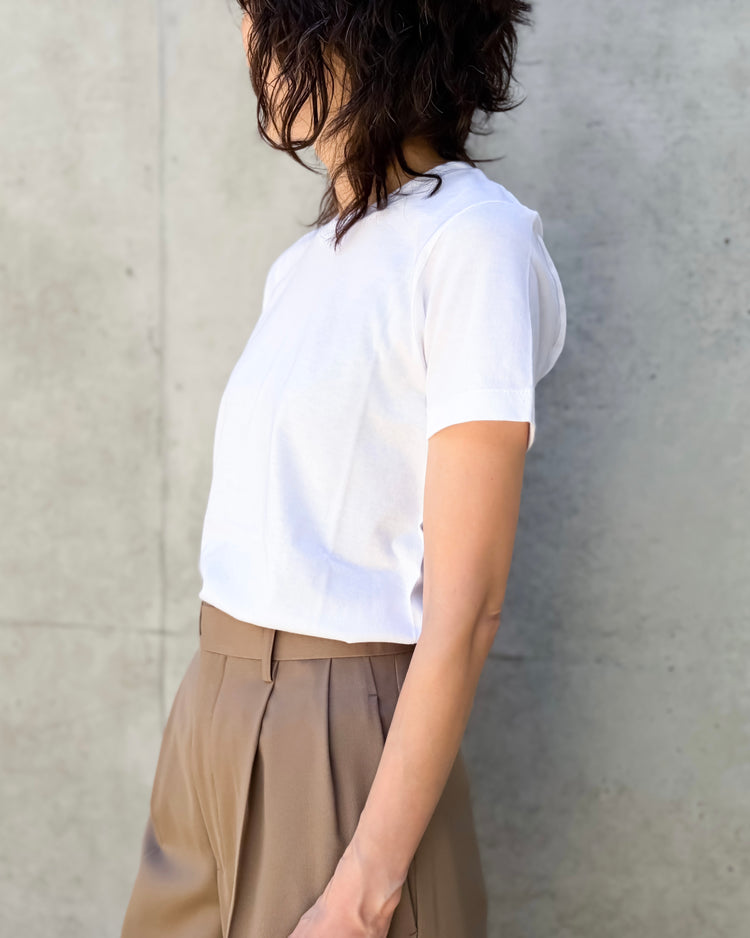AURALEE / SEAMLESS CREW NECK TEE / WHITE / A00T04ST