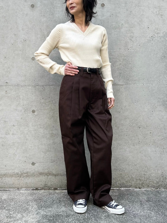 THE SHINZONE / MILITARY RIB KNIT PULLOVER / ECRU / 26SMSNI03