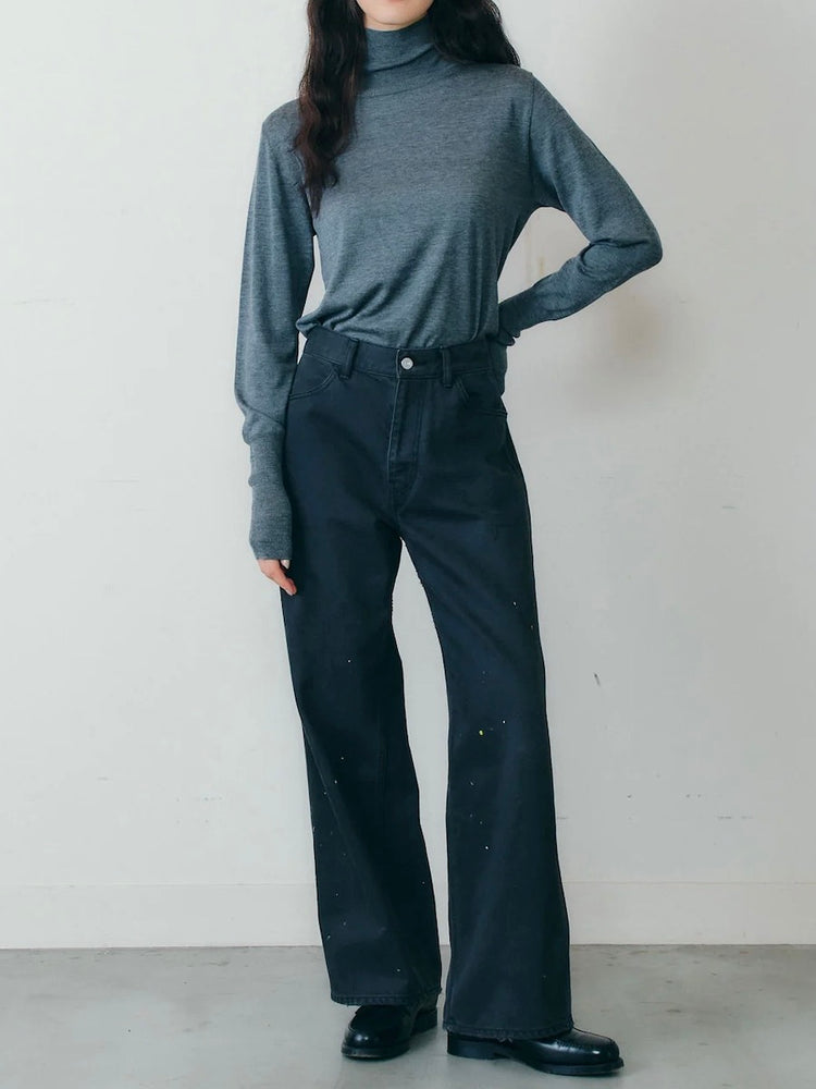THE SHINZONE / COTTON SILK HIGH NECK KNIT / GRAY / 24AMSNI10