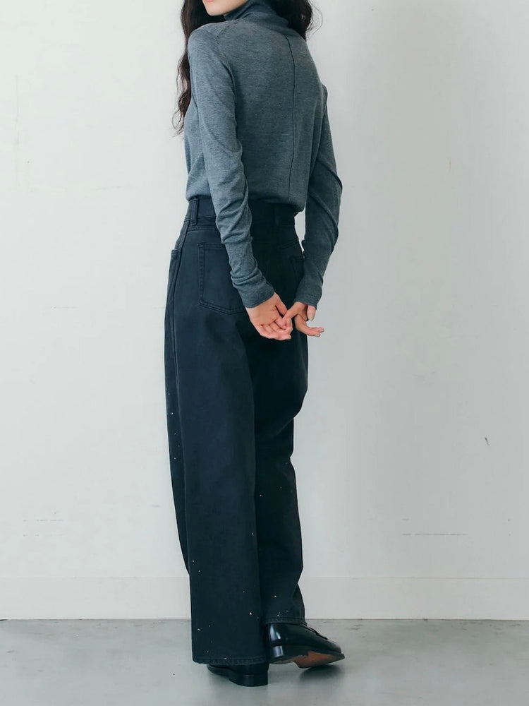 THE SHINZONE / COTTON SILK HIGH NECK KNIT / GRAY / 24AMSNI10