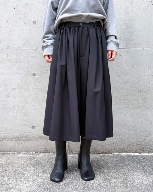 MM⑥ Maison Margiela / ギャザーキュロットスカート / BLACK / S62MU0079M35436