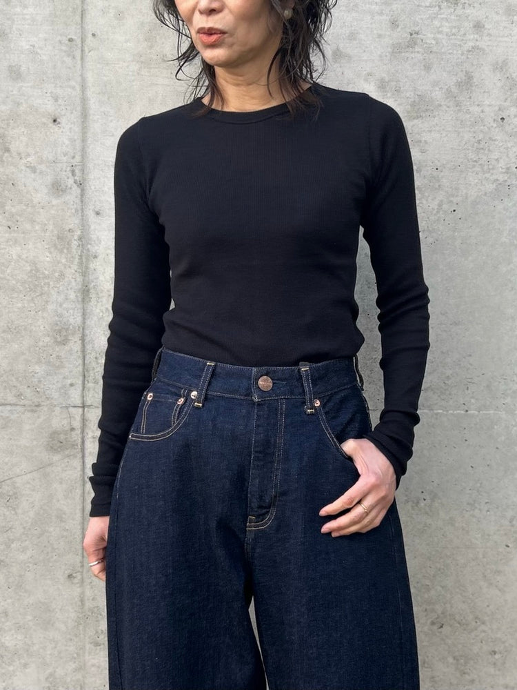 INSCRIRE / Gauze teleco long sleeve Tee / black / I26SS-CUT3