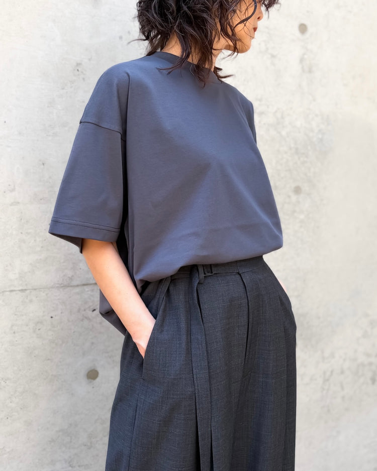 någonstans / loose basic t-shirt / cement / 470JS880-1581