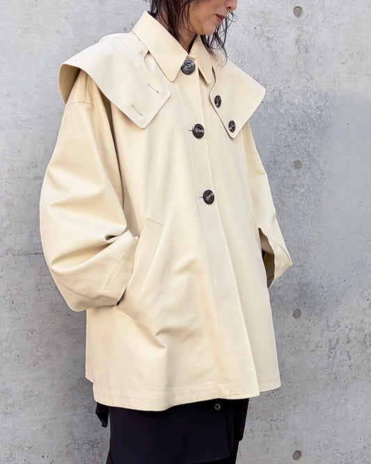 någonstans / circle coat / sand / 470JS430-0361