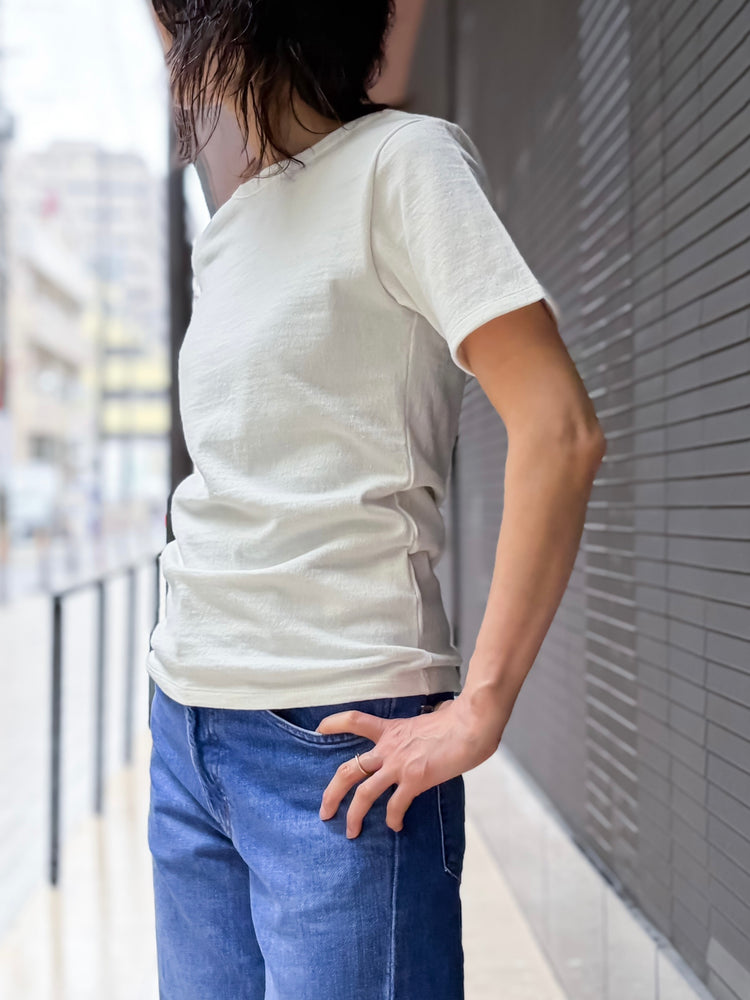 MADISONBLUE / CREWNECK TEE COTTON / WHITE / MB261-7002