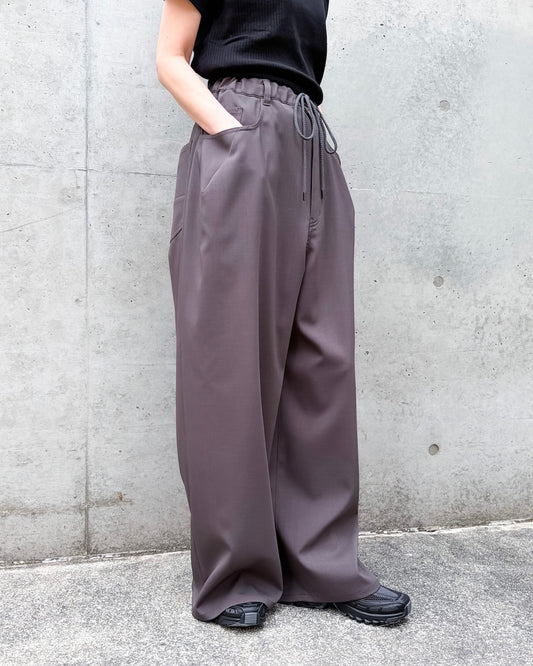 ASTRAET / ポケット/ダーツ イージーワイドパンツ / DK.GRAY / 54142020022