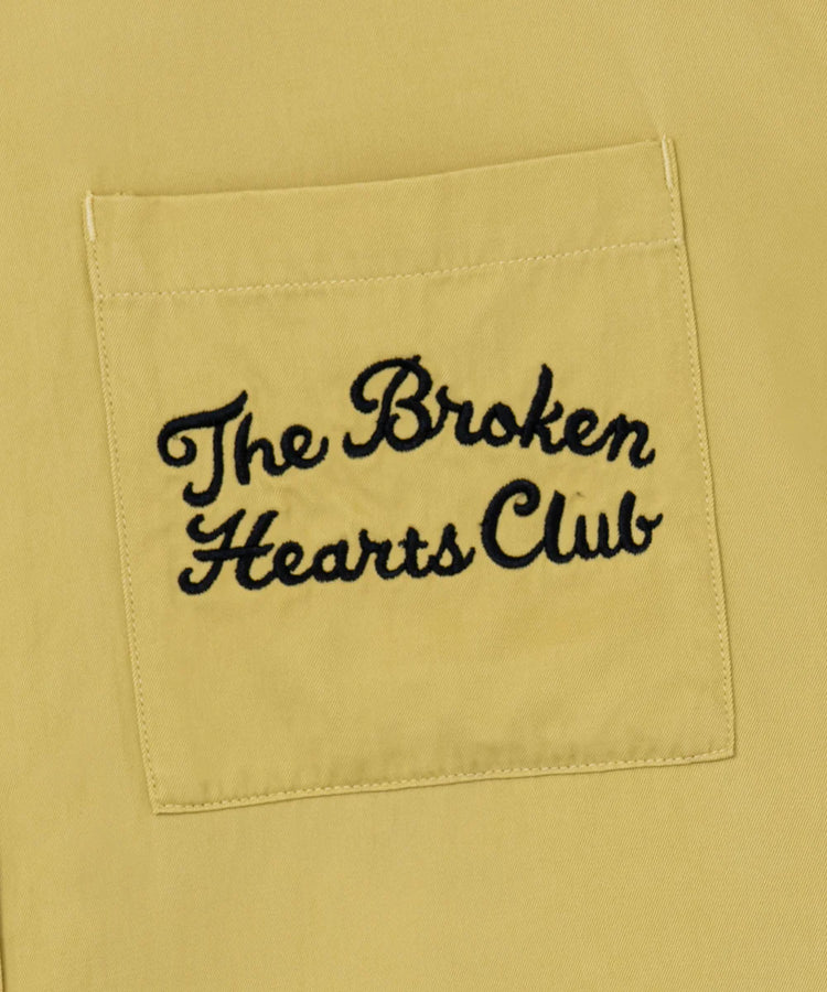 BEDWIN & THE HEARTBREAKERS / S/S EMBROIDERED SHIRT "BLUNT" / MUSTARD・26SB1759
