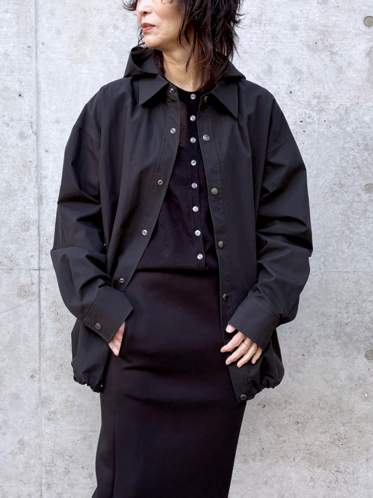 ASTRAET / フーデッド シャツ / BLACK / 54212700017