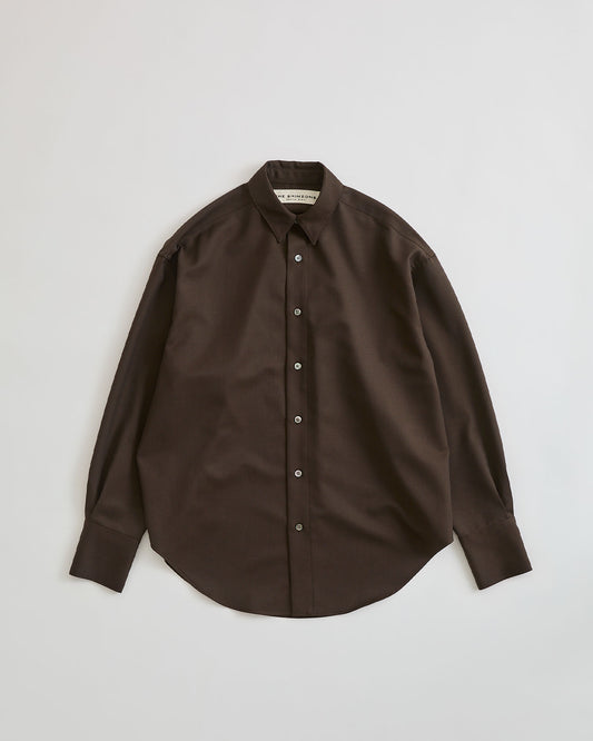 THE SHINZONE / WASHABLE WOOL DADDY SHIRT / BROWN / 26AMSBL10