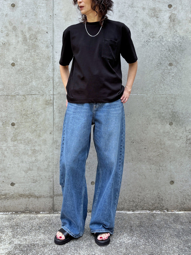 SLOANE / コットンツイル編み ポケットTシャツ / BLACK / SL10S-T1144