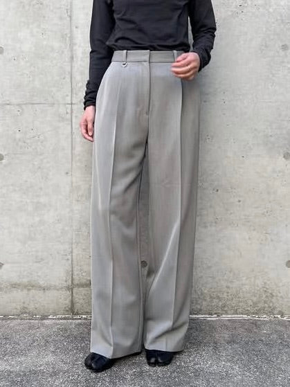 CLANE / 2WAY TUCK STRAIGHT PANTS / GRAY / 10110-7033