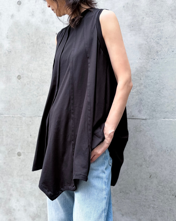 ENFÖLD / UMBRELLA TANK-TOP / BLACK / 300JA980-0181