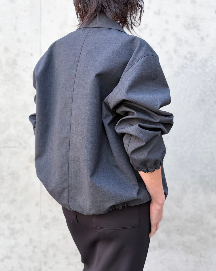 AURALEE / BONDED TROPICAL WOOL ZIP BLOUSON / TOP CHARCOAL / A26SB04WB
