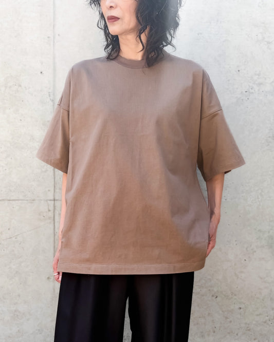 BLAMINK / BLMK クルーネックオーバーTシャツ / MD.BROWN / 79172000009