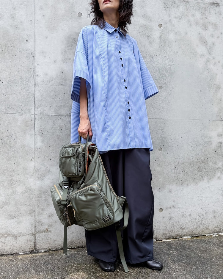någonstans / volume shirt / water / 470JA830-0201