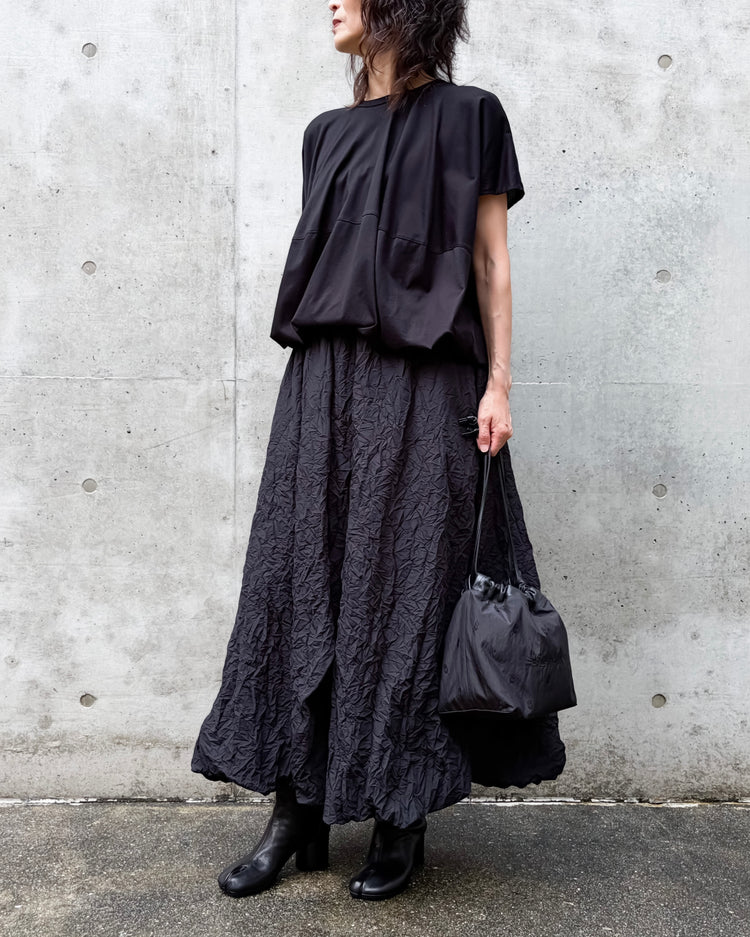ENFÖLD / ORB BALLOON-SKIRT / BLACK / 300JA431-0881
