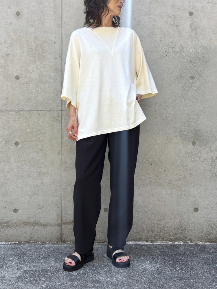SOPHIE TALKS ABOUT THE WEATHER / ガゼットビッグTシャツ / IVORY / COM-26S-CU02